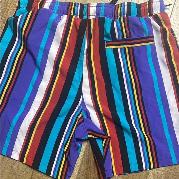 Colorful Striped Drawstring Shorts - Picture 6 of 8
